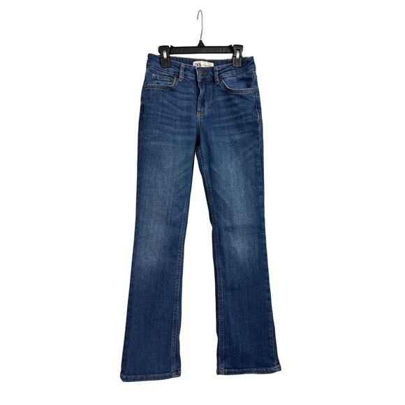 ZARA Jeans Blue Denim Boot Cut Straight Capsule Everyday Casual Size Women's 2 - Picture 1 of 4